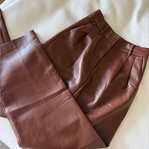 Wilfred Brown Leather Trousers